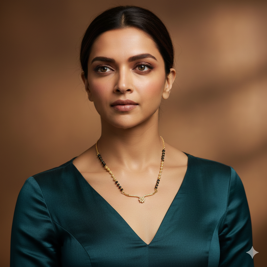 "The Bloom Minimalist Diamond Mangalsutra"