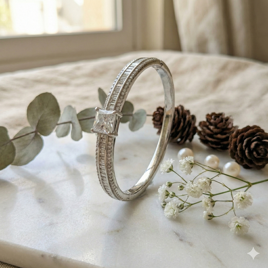Elegant Baguette & Emerald-Cut Brecelet