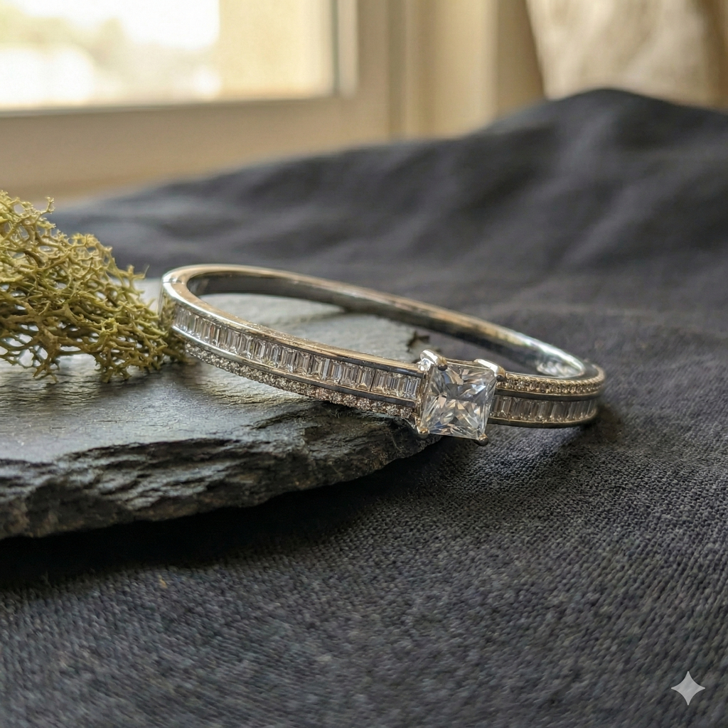 Elegant Baguette & Emerald-Cut Brecelet