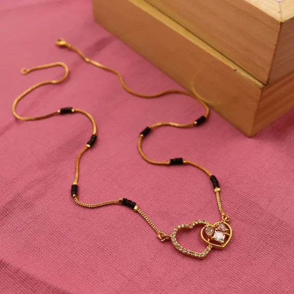 Gold Polish Mangalsutra For Women