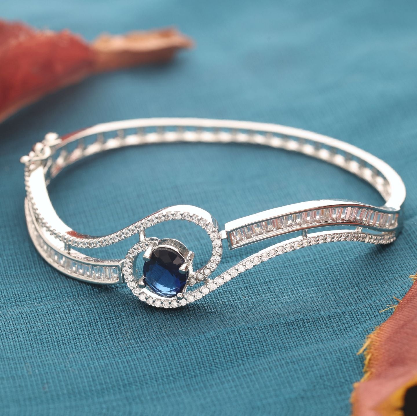 Sparkling Elegance Ruby Grace American Diamond Tennis Bracelet