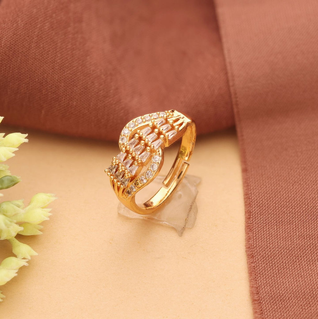 Rose Gold AD Finger Ring