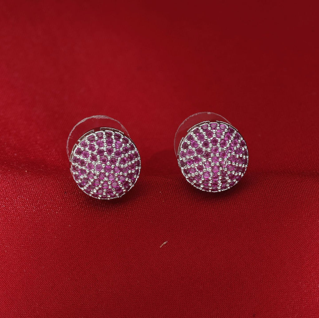 Silver-Toned Kundan Earrings With Blush & Lilac Stone Drop Earrings - Statement Chandelier Jewelry