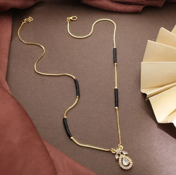 Gold Polish Mangalsutra For Women