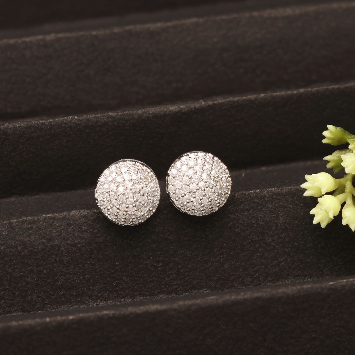 Silver-Toned Kundan Earrings With Blush & Lilac Stone Drop Earrings - Statement Chandelier Jewelry