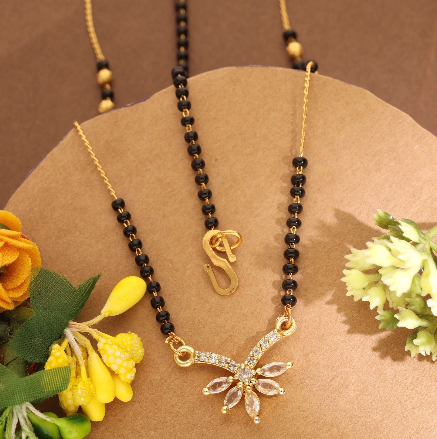 Gold Polish Mangalsutra For Women