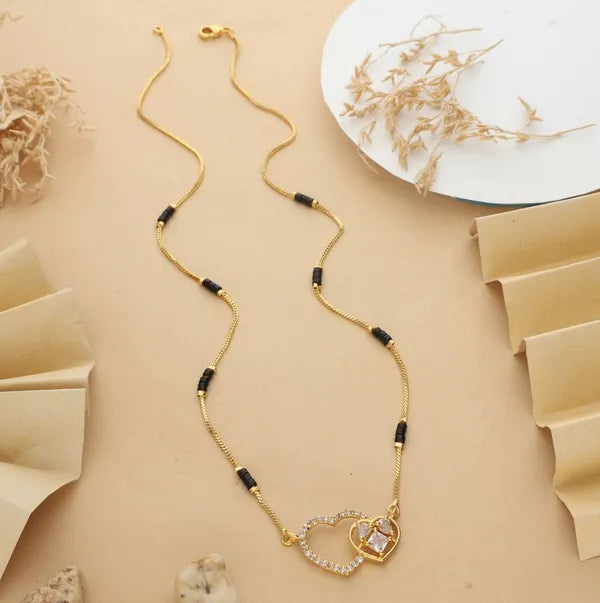 Gold Polish Mangalsutra For Women
