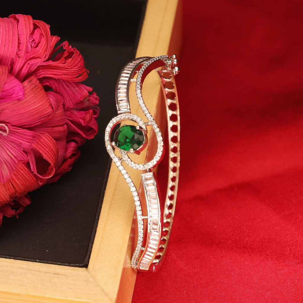 Sparkling Elegance Ruby Grace American Diamond Tennis Bracelet