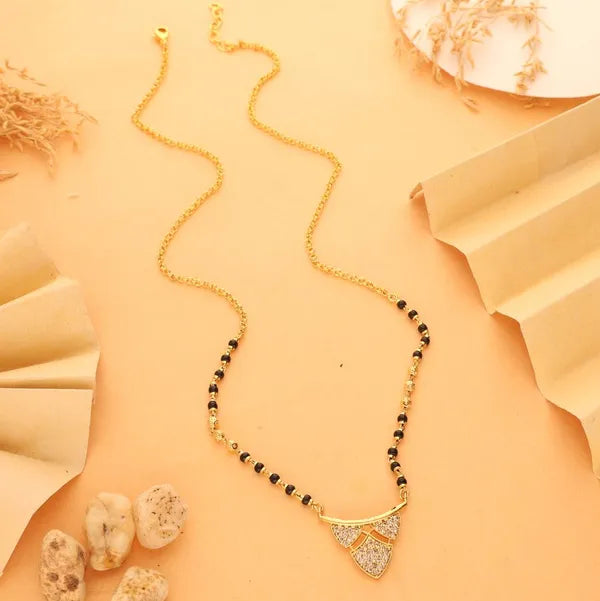Gold Polish Mangalsutra For Women