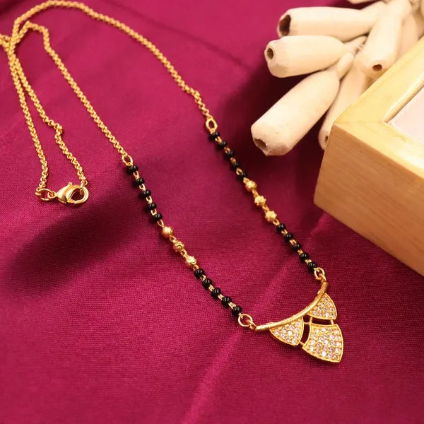 Gold Polish Mangalsutra For Women