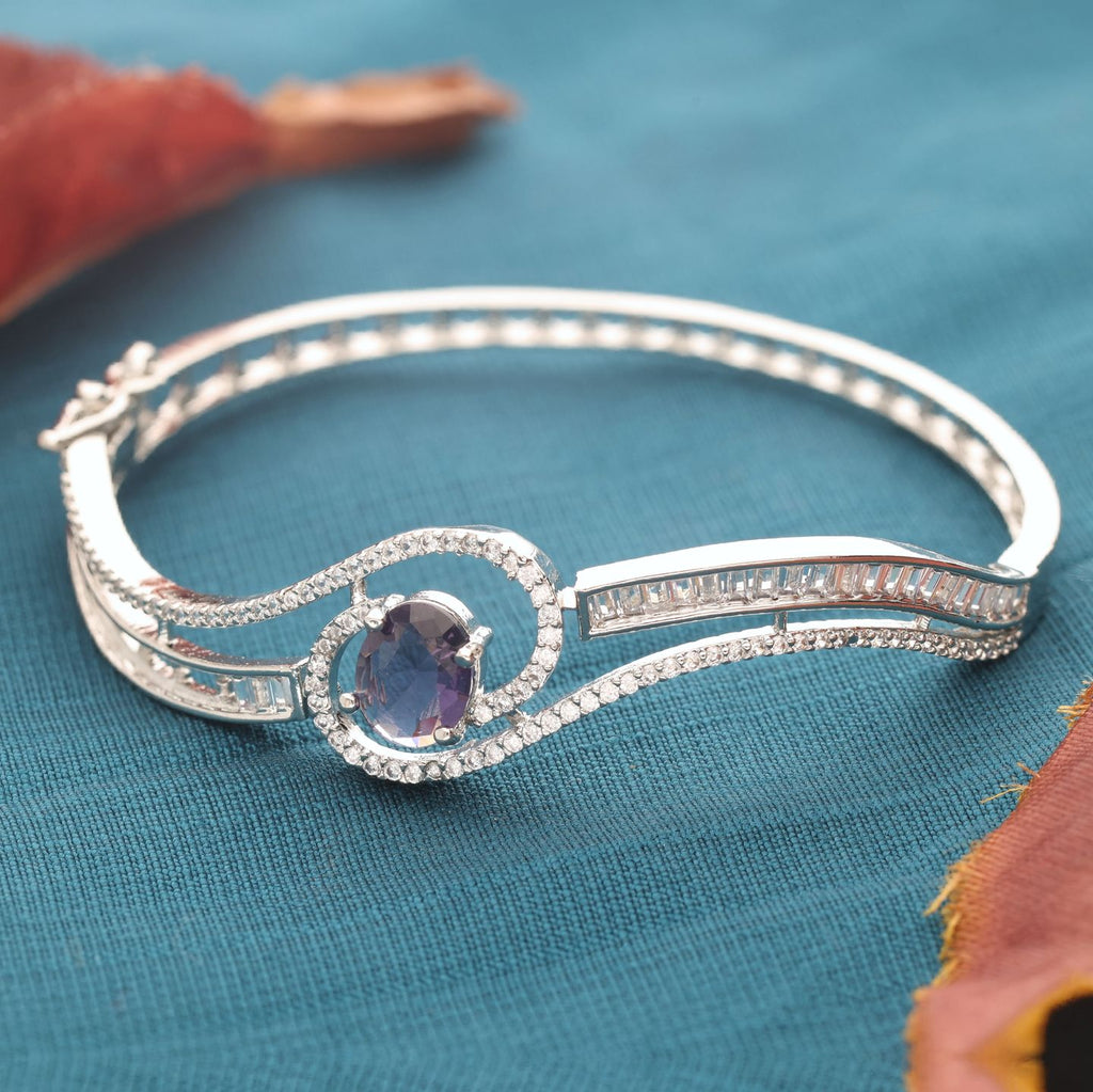Sparkling Elegance Ruby Grace American Diamond Tennis Bracelet