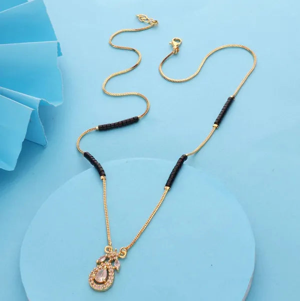 Gold Polish Mangalsutra For Women